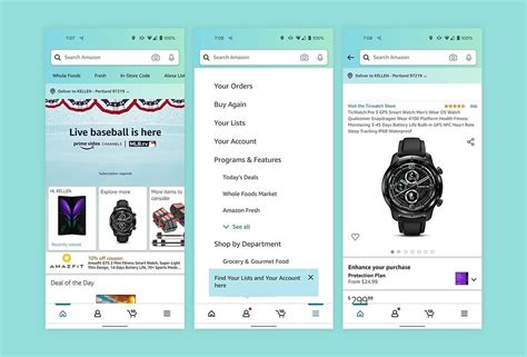 amazon android app page, Amazon android app just got redesigned with new bottom bar navigation