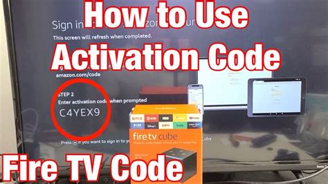 amazon fire tv activation code, Fire tv cube: how to sign in to amazon and use the activation code
