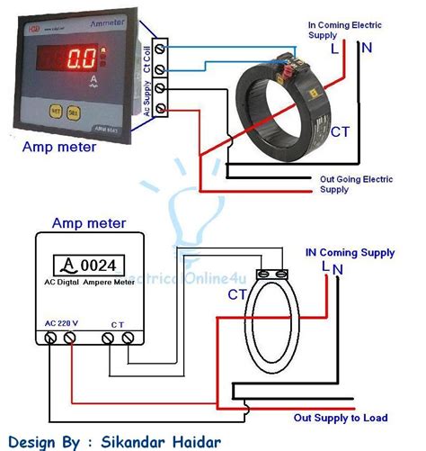 amp meter ct wiring diagram 