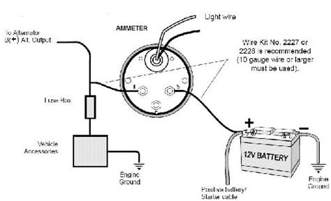 amp meter gauge wiring diagram for boat 