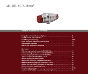 Amphenol Matrix 5015 Catalog