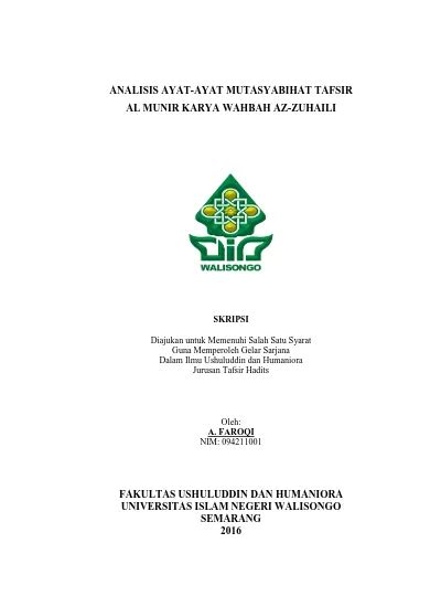 ANALISIS AYAT-AYAT MUTASYABIHAT TAFSIR AL MUNIR KARYA PDF Download