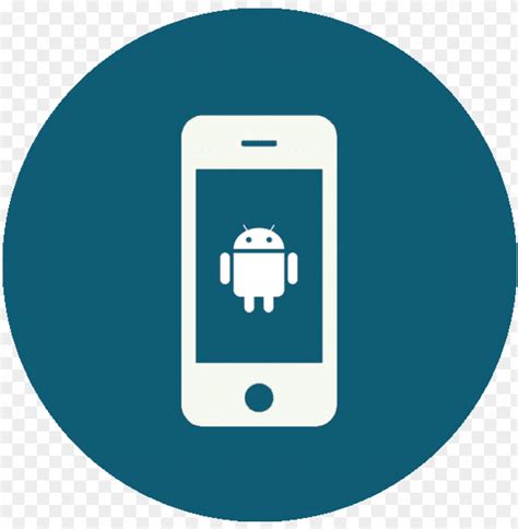 android application development professional icon, Blue and white color set of android app development icon. 24482481