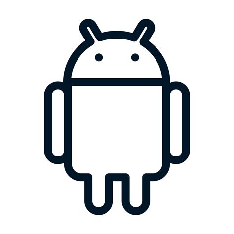 android icon white background, Android logo sign icon on a white background. modern symbol vector