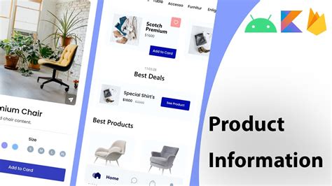 android product store app, Design elements