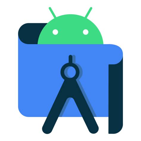 android studio icon blue png, Blue android icon