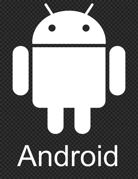 android white robot logo, Png white android robot logo icon