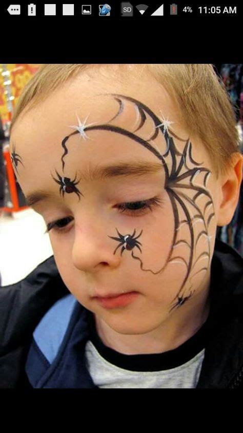 ansiktsmålning spindelnät barn