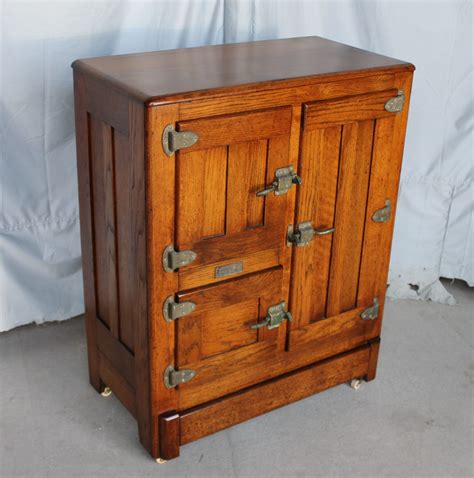 antique oak ice chest