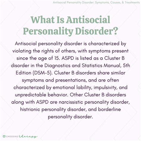 antisocial personality disorder