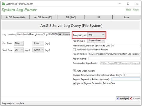 arcgis server log file location, 