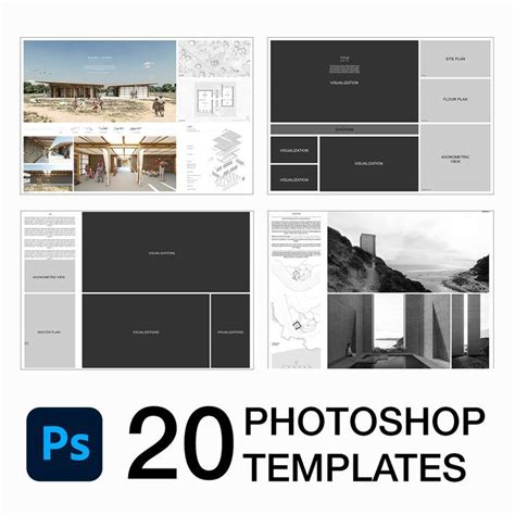 architecture portfolio templates in photoshop, 20 free project boards templates pack