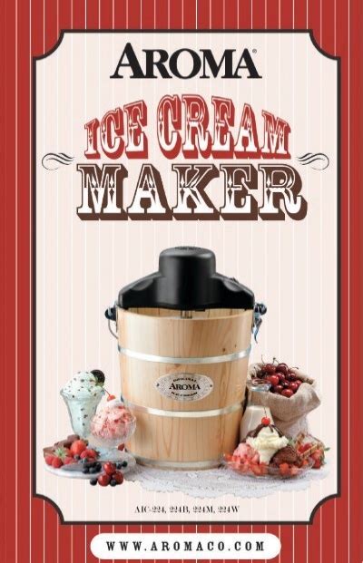 aroma ice cream maker manual