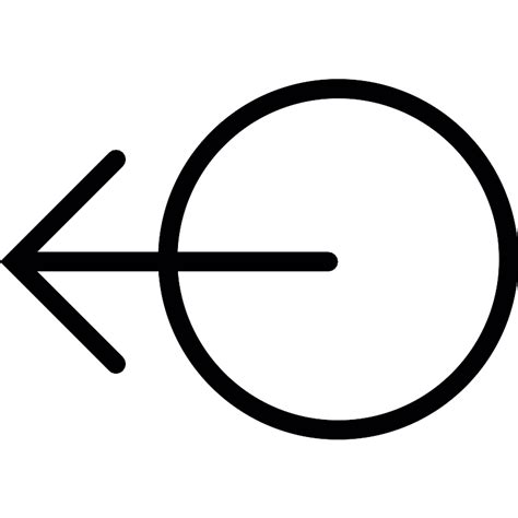arrow pointing left with circle, Arrow in a circle pointing left
