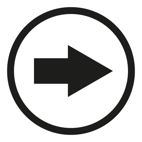 arrow pointing right inside a circle, Arrow pointing right inside circle icon stock vector image & art