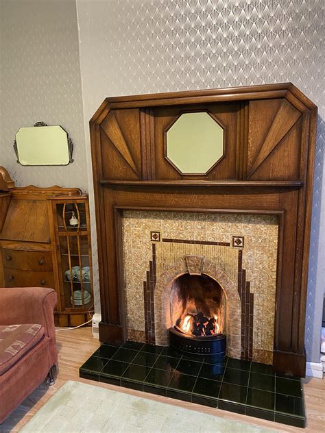 art deco fireplace, Art deco fireplace