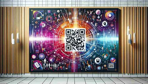 art work poster with a qr code, 