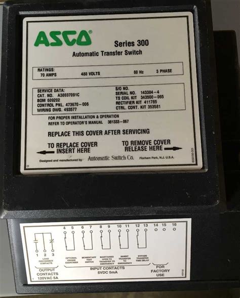 asco 300 transfer switch wiring diagram 