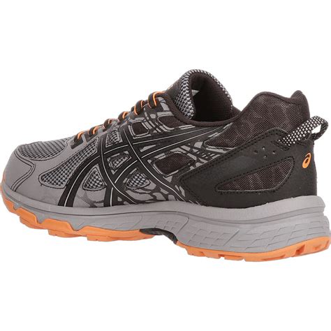 asics gel venture 6 mens gray mesh athletic lace up running shoes