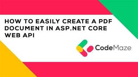 asp.net core pdf, How to easily create a pdf document in asp.net core web api