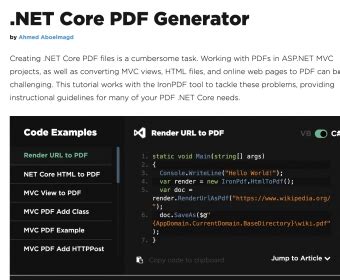 asp.net core pdf generator free, Asp net core web api tutorial part 1 web development tutorial