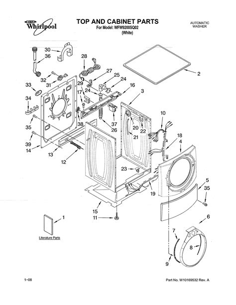 assembly of whirlpool duet washer diagram 