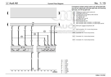 audi a4 tailight wiring 