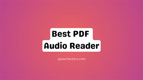 audio reader for pdf, Pdf audio readers: the 7 best options you can find!
