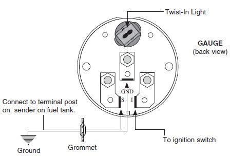 auto gauge voltmeter wiring diagram 