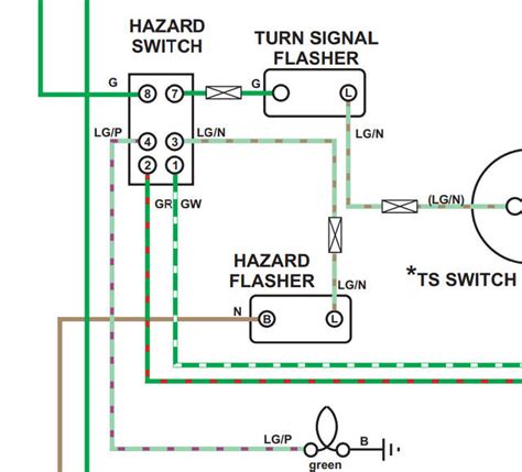automotive hazard switch wiring diagram 
