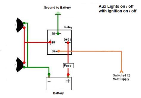 auxilary light wiring diagram vehicle 