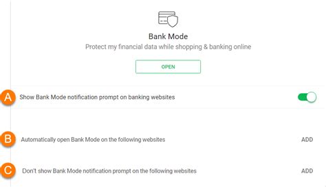 avast bank mode window, Bank mode avast browser secure settings support started getting websites configure banking. Avast secure browser bank mode