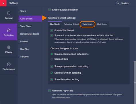 Avast Settings Walkthrough