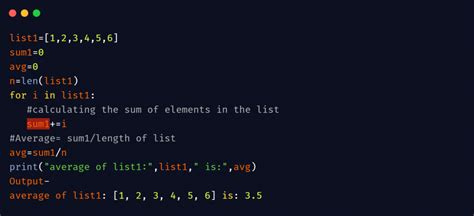 average of list python, Python program to calculate the average of list items
