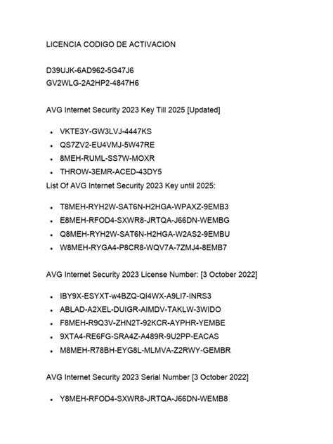 avg codigo de activacion, Avg avast españa