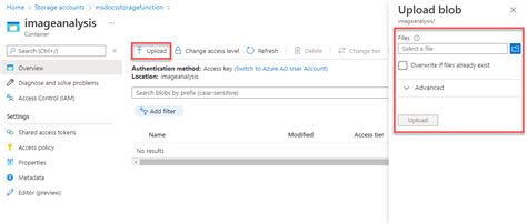 az storage blob upload folder, Fájl feltöltése a tárolóba