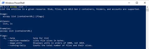 azcopy list of files, Copy or move data to azure storage by using azcopy v10