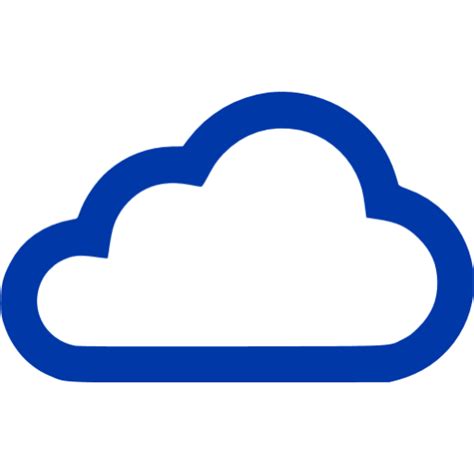 azure cloud icon plain blue, Royal azure blue cloud 3 icon. Cloud azure royal blue icon icons custom size