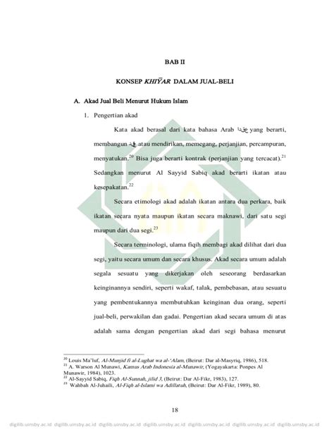 BAB II KONSEP JUAL BELI MENURUT MAZHAB SYAFII A PDF Download