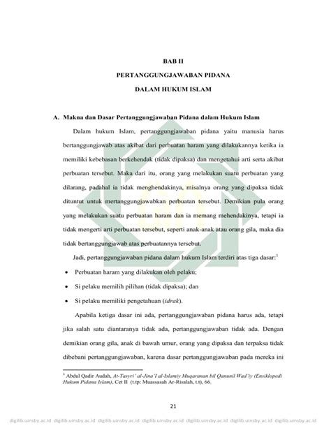 BAB II PIDANA DALAM FIKIH JINAYAH PDF Download