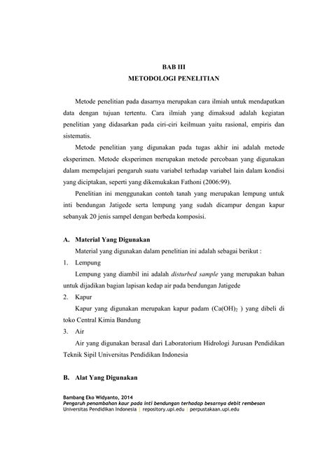 BAB III METODE PENELITIAN PDF Download