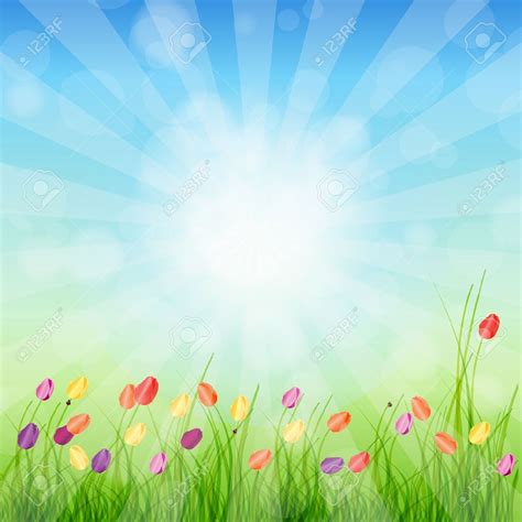 background spring colors clip art, Spring background vector sunny sky abstract illustration banner graphics. Spring vector art, icons, and graphics for free download