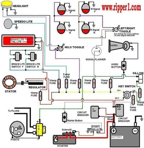 basic motorcycle wiring diagram symbols 