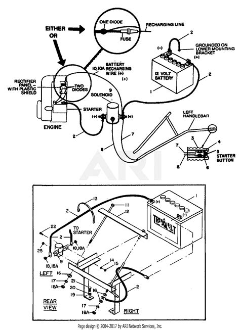 basic wiring diagram for a riding mower 
