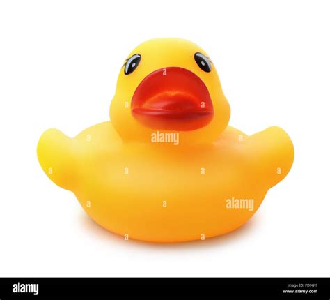 bath duck front view, Cute bath toy yellow rubber duck front view. stock vector. Duck rubber bath toy yellow front cute vector illustration