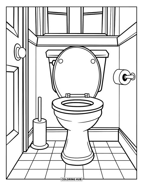 bathroom coloring pages printable, Pin on bathroom coloring pages