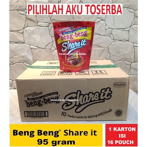 beng beng share it 1 dus, Beng beng share it 95g x 10. Jual beng beng 1 kotak ( isi 17 pcs )