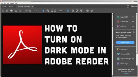 best pdf reader with dark mode, Dark mode setting for adobe reader. Reader adobe acrobat installer offline