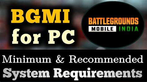 bgmi requirements for pc, How to install bgmi apk? step by step guide
