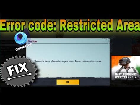 bgmi restricted area error gameloop, Bgmi restricted area error : r/gameloop